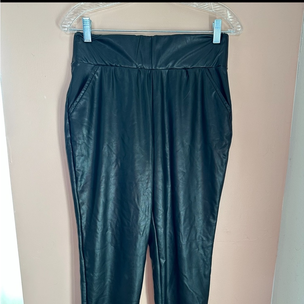 leather joggers